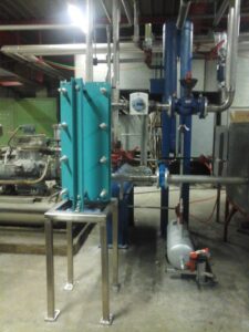 thermowave heat exchanger. Q-plate evaporator . NH3 receiver and oil recovery unit unused 2015